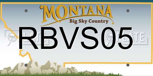 RBVS05 Montana License Plate