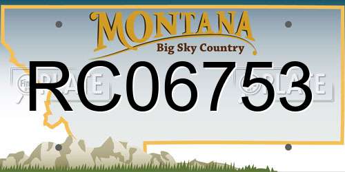 RC06753 Montana License Plate