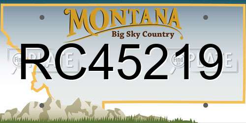 RC45219 Montana License Plate