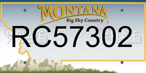 RC57302 Montana License Plate
