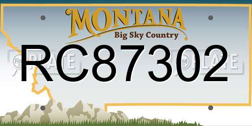 RC87302 Montana License Plate