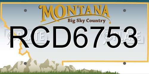 RCD6753 Montana License Plate