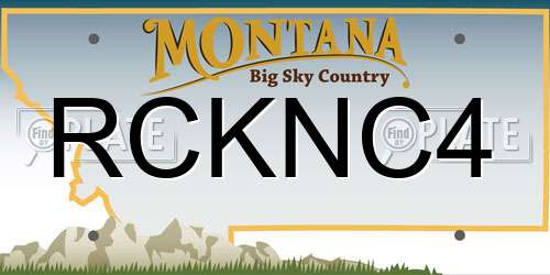 RCKNC4 Montana License Plate