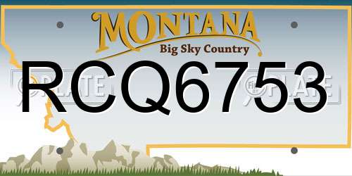 RCQ6753 Montana License Plate