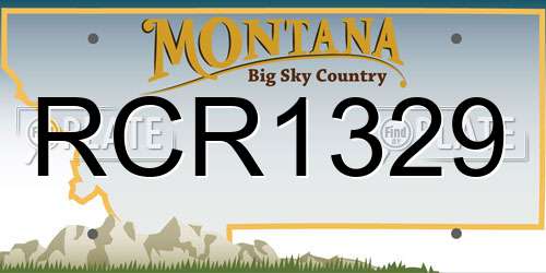 RCR1329 Montana License Plate