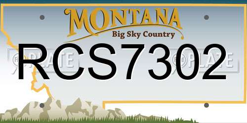 RCS7302 Montana License Plate