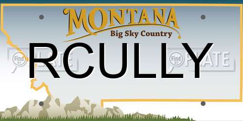 RCULLY Montana License Plate