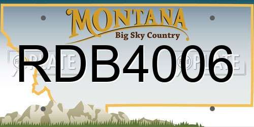RDB4006 Montana License Plate