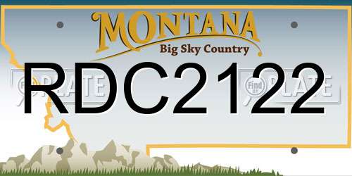 RDC2122 Montana License Plate