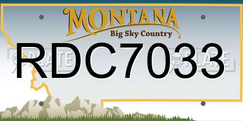 RDC7033 Montana License Plate