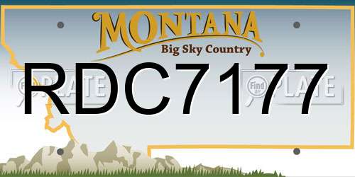 RDC7177 Montana License Plate