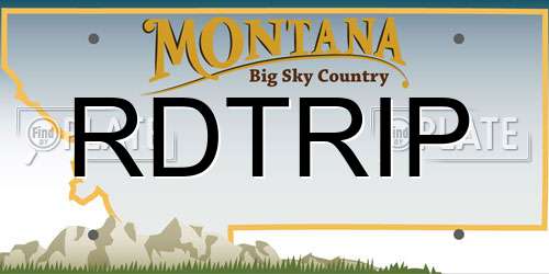 RDTRIP Montana License Plate