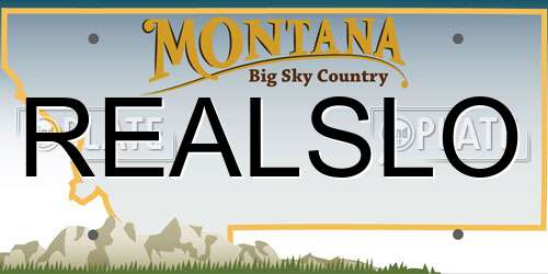 REALSLO Montana License Plate