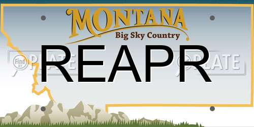 REAPR Montana License Plate