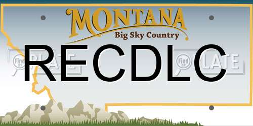RECDLC Montana License Plate