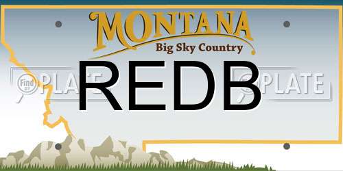 REDB Montana License Plate