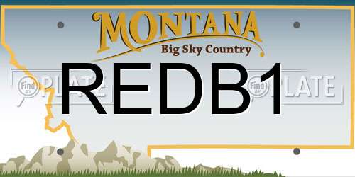 REDB1 Montana License Plate