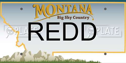 REDD Montana License Plate