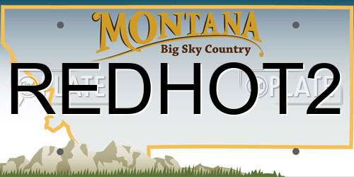 REDHOT2 Montana License Plate