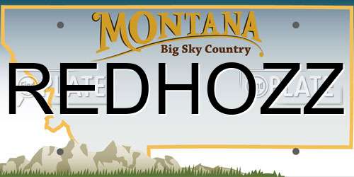 REDHOZZ Montana License Plate