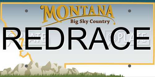 REDRACE Montana License Plate