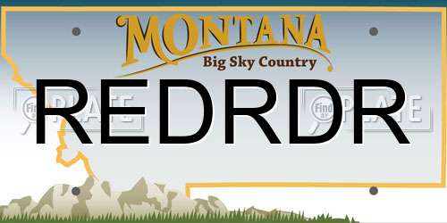 REDRDR Montana License Plate