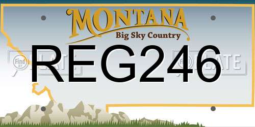 REG246 Montana License Plate