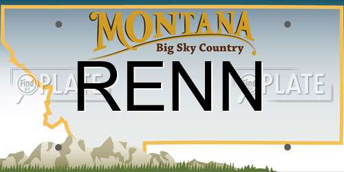 RENN Montana License Plate