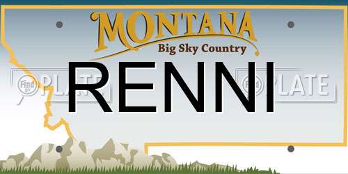RENNI Montana License Plate