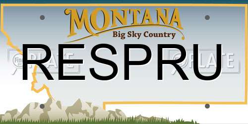 RESPRU Montana License Plate