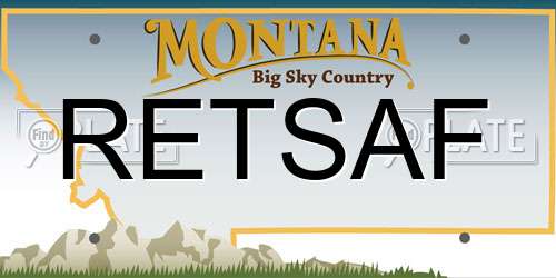 RETSAF Montana License Plate