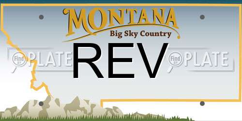 REV Montana License Plate