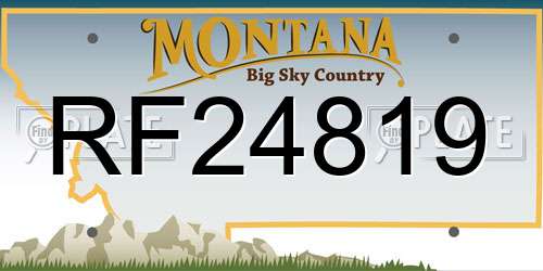 RF24819 Montana License Plate