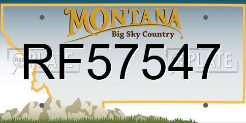 RF57547 Montana License Plate
