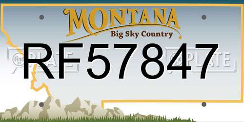 RF57847 Montana License Plate