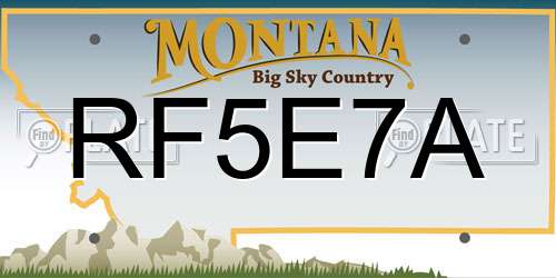 RF5E7A Montana License Plate