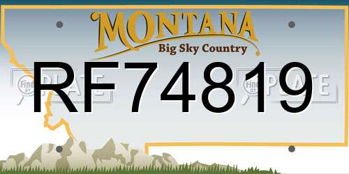 RF74819 Montana License Plate