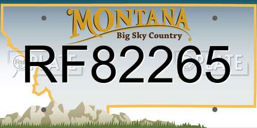 RF82265 Montana License Plate