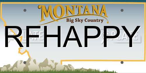 RFHAPPY Montana License Plate