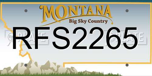 RFS2265 Montana License Plate