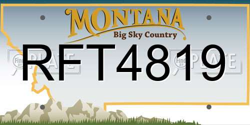 RFT4819 Montana License Plate