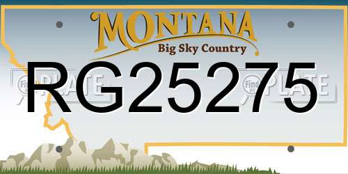 RG25275 Montana License Plate
