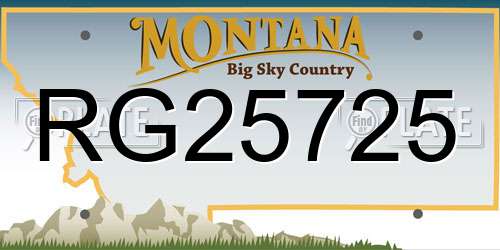 RG25725 Montana License Plate