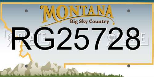 RG25728 Montana License Plate