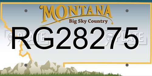 RG28275 Montana License Plate