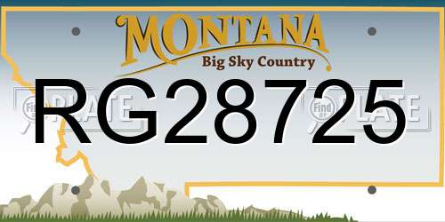 RG28725 Montana License Plate