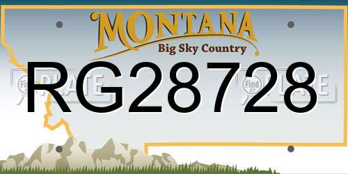 RG28728 Montana License Plate