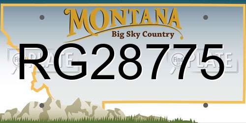 RG28775 Montana License Plate