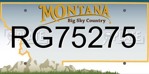 RG75275 Montana License Plate