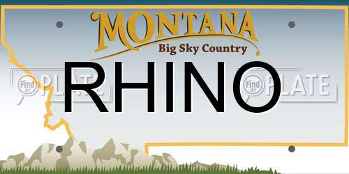 RHINO Montana License Plate